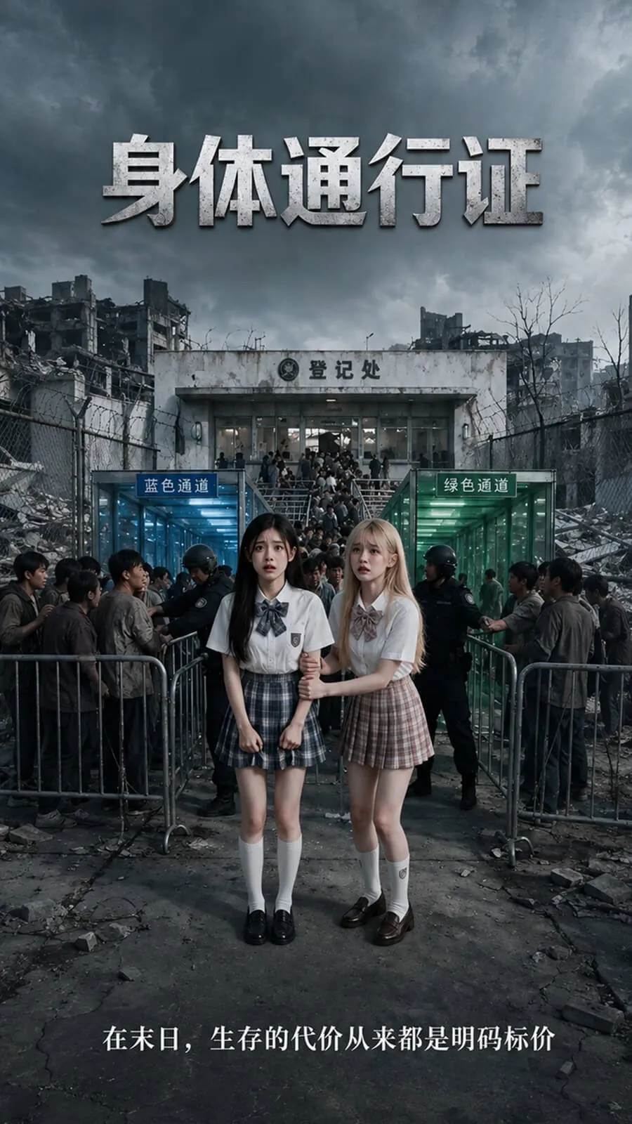 短发女孩神情慌张的悬疑短剧海报