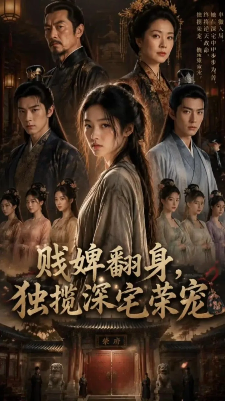 金币环绕下女主角落泪的短剧海报
